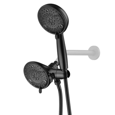 Combo de ducha y ducha de mano sumerain en negro mate de 3 vías con manguera de ducha, disfruta de una lujosa ducha de lluvia con múltiples configuraciones y ducha de mano por separado o juntas