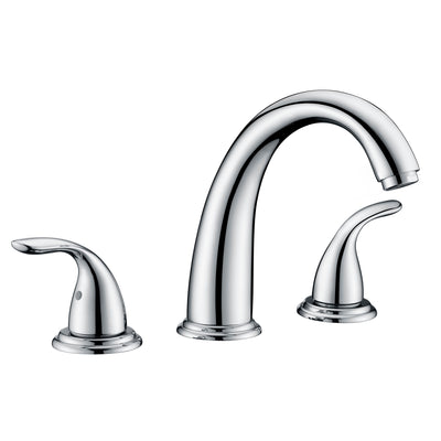 Grifo de bañera romana de dos mandos SUMERAIN con válvula, alto caudal, cromado