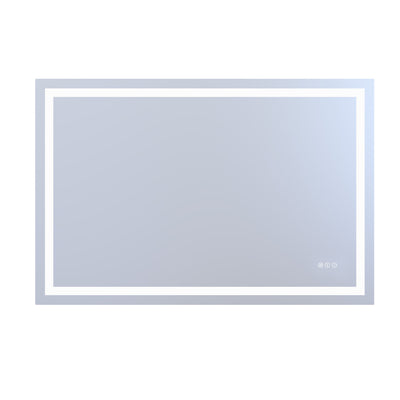 Espejo de baño LED Sumerain de 48" x 32" — espejo de tocador inteligente con luz trasera y frontal regulable, antivaho, 3 temperaturas de color, función de memoria, vidrio templado, listado ETL