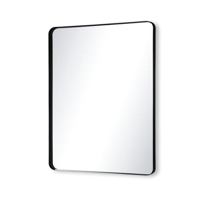 Espejo de tocador de baño SUMERAIN con vidrio templado a prueba de roturas, espejo de pared moderno negro mate de 36x30 pulgadas con marco de aluminio para entrada, sala de estar y estilo rústico, montaje horizontal/vertical