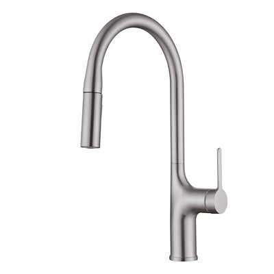 Grifo de cocina sumerain con rociador, 2 modos, grifo para fregadero de cocina en níquel cepillado, certificado DOE y sin plomo