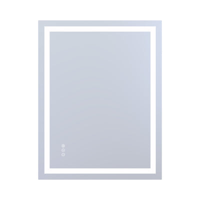 Espejo de baño LED SUMERAIN con iluminación frontal y trasera, 28 x 36 pulgadas, espejo inteligente regulable con 3 colores para tocador de pared, anti-vaho, función memoria, vidrio templado, certificado ETL