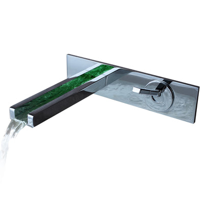 Grifo de lavabo de baño montado en la pared con LED Sumerain, mando único, cromado, grifos para lavabo tipo vaso con luz LED de cambio de color en 3 tonos