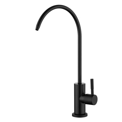 Grifo de filtro de agua negro mate SUMERAIN para sistemas de ósmosis inversa, sistema de filtración, acero inoxidable 304 100% sin plomo, grifo para agua potable para fregadero de cocina