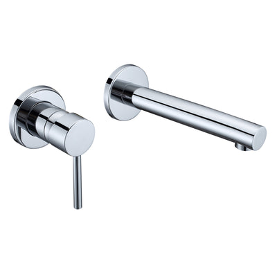 sumerain Grifo monomando para baño de montaje en pared para zurdos en cromo