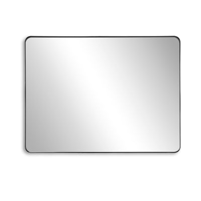 Espejo rectangular de baño SUMERAIN, espejo de tocador con marco de aluminio de 40x30 pulgadas y vidrio templado para paredes grandes de baño, montaje horizontal o vertical