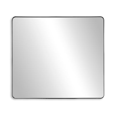 Espejo grande de baño SUMERAIN de 40x36 pulgadas, espejo de tocador con marco de aluminio y vidrio templado a prueba de roturas para baño espacioso o sala de estar, colgado horizontal/vertical