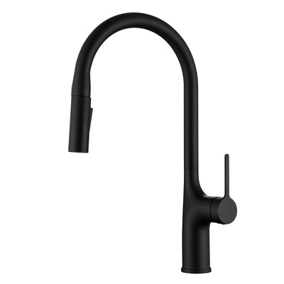 Grifo de cocina sumerain en negro mate con rociador extraíble, grifo para fregadero de cocina de acero inoxidable certificado DOE