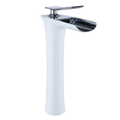Grifo moderno SUMERAIN para lavabo tipo vaso, grifo alto para baño con un solo orificio y mango único con caño tipo cascada