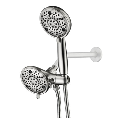 Ducha de lluvia de alta presión 3 en 1 sumerain con ducha de mano, manguera de ducha de acero inoxidable, níquel cepillado