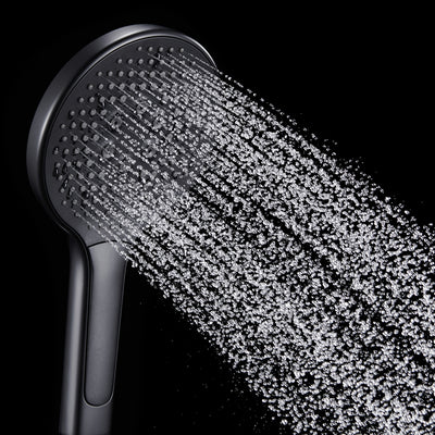 Sumerain Ducha de Mano Grande con Manguera de Ducha Alcachofa de Ducha Negra de Alta presión con Mayor Agua, 3 Tipos de Chorro
