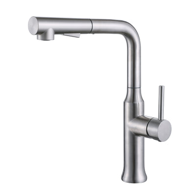 Sumerain Grifo de Cocina Mezclador de Alta Presión, Grifo de Cocina Extensible con Ducha Extraíble, Acero Inoxidable Giratorio 360°