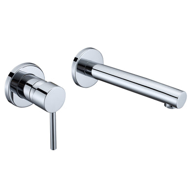 sumerain Grifo monomando para baño de montaje en pared para zurdos en cromo