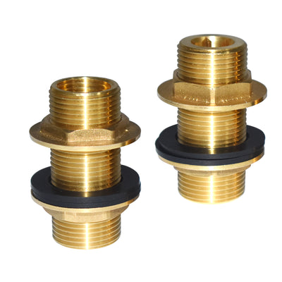 Sumerain Grifo para bañera con patas, tuerca de extensión de latón para montaje en pared de bañera, NPT 1/2" hembra x G3/4 macho, S7931-PB (paquete de 2)