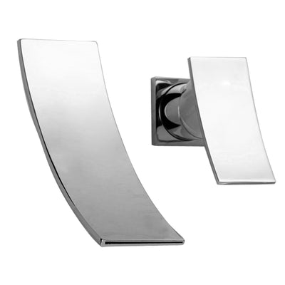 Grifo de baño en cascada para montaje en pared, grifo para lavabo de recipiente con 2 orificios