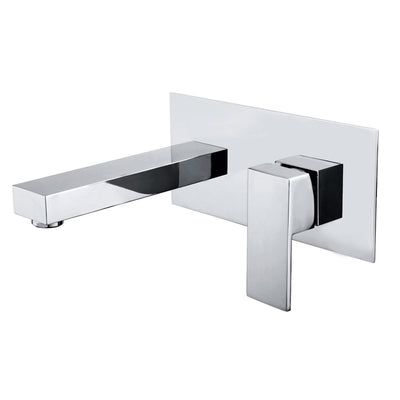SUMERAIN Grifo para lavabo de baño montado en la pared Grifo para lavabo Latón Cromo