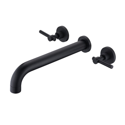 Grifo para bañera de montaje en pared negro mate de alto caudal