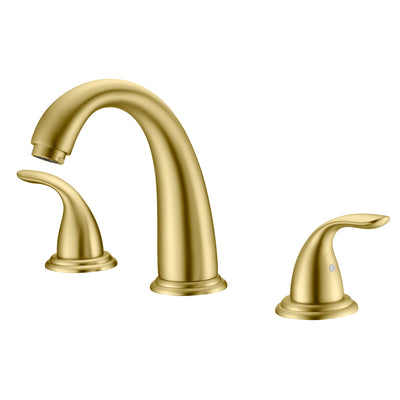 Grifo de baño generalizado de oro cepillado con dos manijas Sumerain con válvula