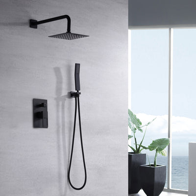Sistemas de ducha de lluvia negro mate con válvula de equilibrio de presión,Sumerain