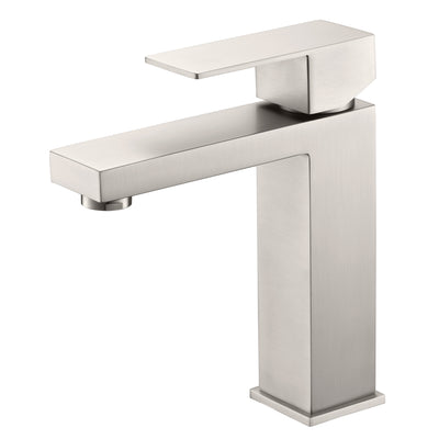 sumerain Grifo de baño Grifo de lavabo de níquel cepillado Grifo de lavabo de acero inoxidable con un solo orificio