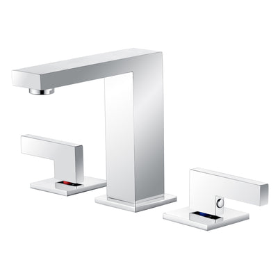 sumerain Grifo de baño generalizado de 8 pulgadas para fregadero de baño, grifo de lavabo moderno cromado con manguera de instalación rápida