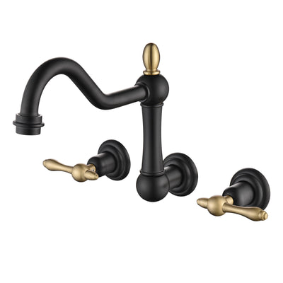 sumerain Grifo de bañera de montaje en pared, relleno de bañera negro mate, grifo de bañera con patas vintage