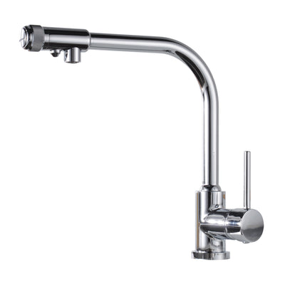 Grifo de cocina de 3 vías con grifo purificador de filtro de agua potable, latón cromado